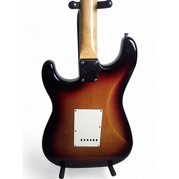 Vintage 1980s S&T Custom Double Cut 3 Color Sunburst Solid Body Electric Guitar