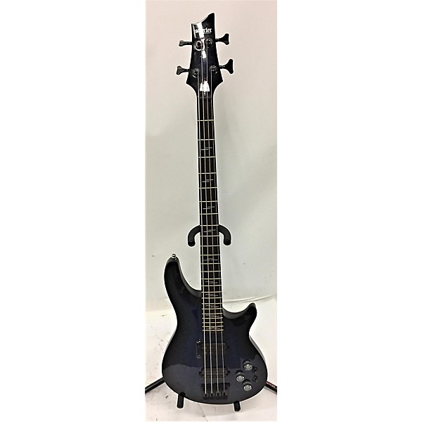 Used Used Schecter Guitar Research Omen Extreme 4 String See Thru Blue Burst Electric Bass Guitar