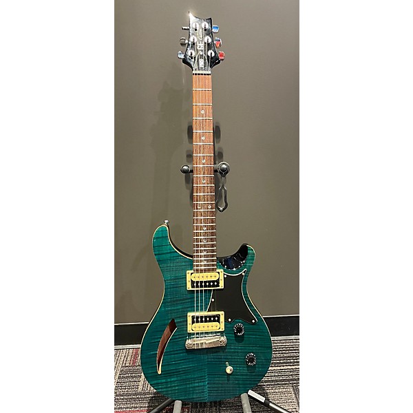 Used PRS Used PRS SE Custom 22 Semi-Hollowbody Teal Hollow Body Electric Guitar