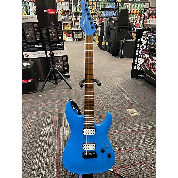 Used Schecter Guitar Research Used Schecter Guitar Research Aaron Marshall AM-6 Blue Solid Body Electric Guitar