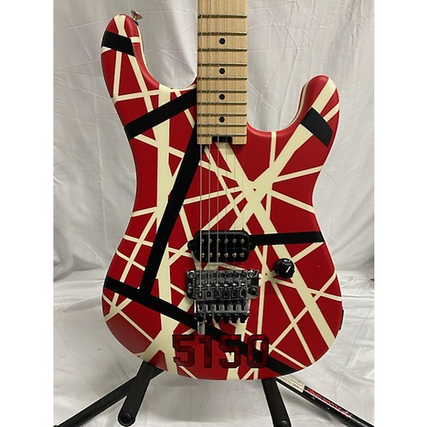 Used EVH Used EVH Striped Series 5150 Red Solid Body Electric Guitar