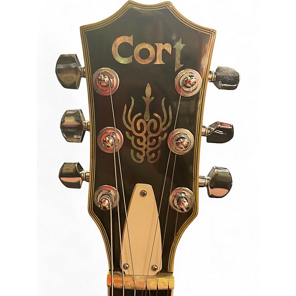 Used Cort sINGLE cUT FLAMED ICED TEA BURST Solid Body Electric Guitar