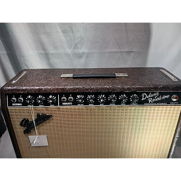 Used Fender Used Fender 1965 Reissue Deluxe Reverb Western CB 22W Tube Guitar Combo Amp