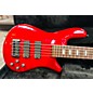 Used Spector euro 5 Trans Red Electric Bass Guitar