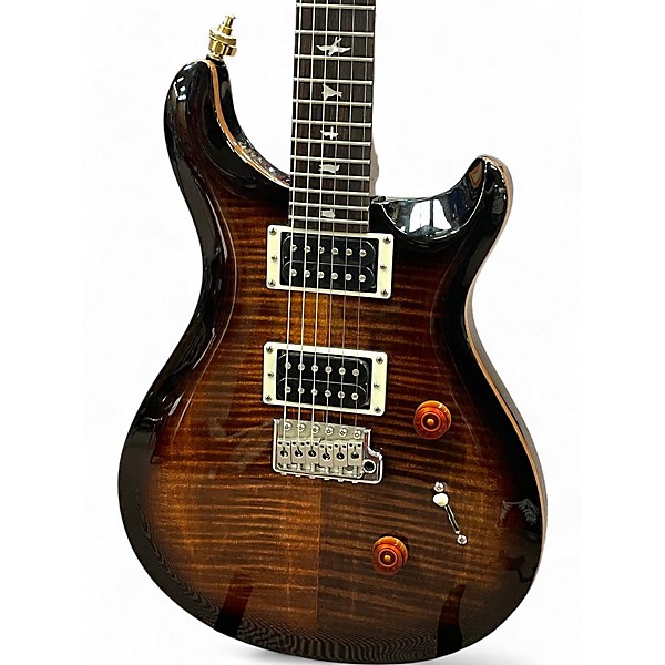 Used PRS SE Custom 24 Black Gold Solid Body Electric Guitar