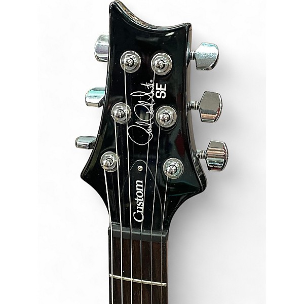 Used PRS SE Custom 24 Black Gold Solid Body Electric Guitar