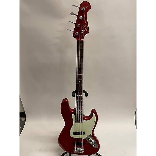 Used SX Used SX Traditional Series VTG Bass Candy Apple Red Electric Bass Guitar