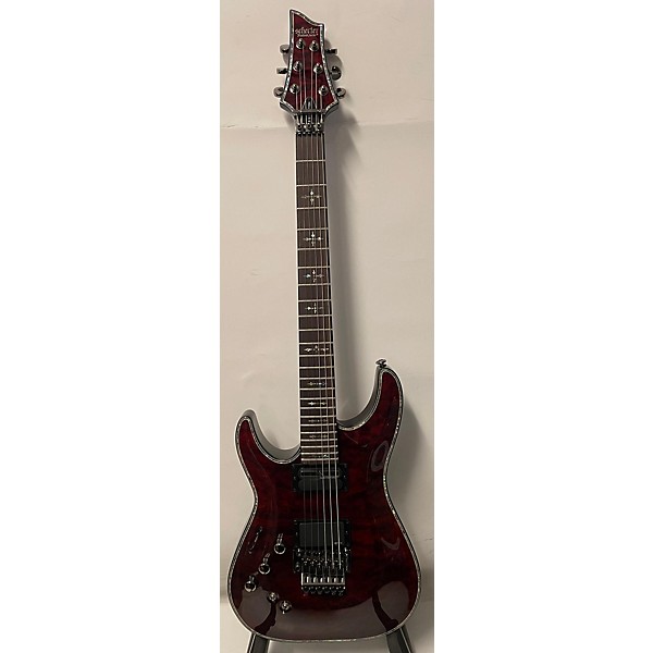 Used Schecter Guitar Research Used Schecter Guitar Research Hellraiser C1 Floyd Rose Sustaniac Left Handed Black Cherry El...