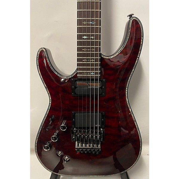 Used Schecter Guitar Research Used Schecter Guitar Research Hellraiser C1 Floyd Rose Sustaniac Left Handed Black Cherry El...