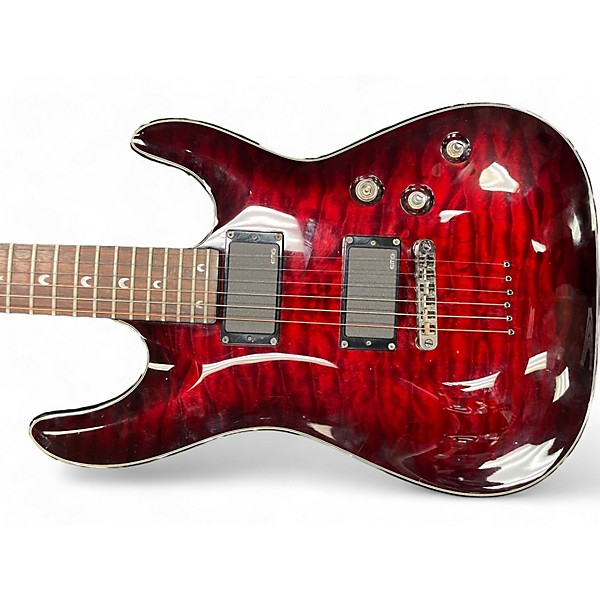 Used Schecter Guitar Research Used Schecter Guitar Research Hellraiser Deluxe Black Cherry Solid Body Electric Guitar