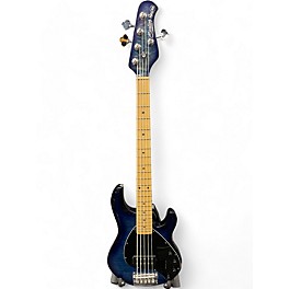 Used Sterling by Music Man Used Sterling by Music Man Ray35 5 String Blue Electric Bass Guitar