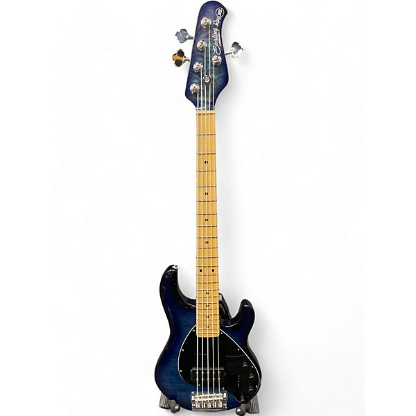 Used Sterling by Music Man Used Sterling by Music Man Ray35 5 String Blue Electric Bass Guitar