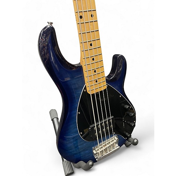 Used Sterling by Music Man Used Sterling by Music Man Ray35 5 String Blue Electric Bass Guitar