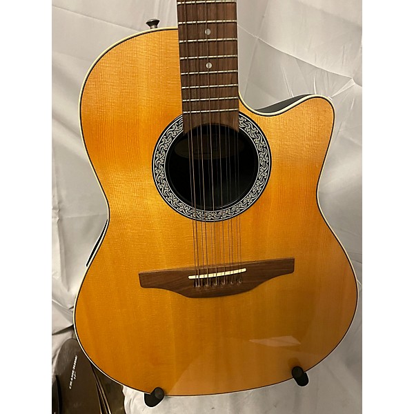 Used Ovation Used Ovation Balladeer 6751 Natural 12 String Acoustic Electric Guitar