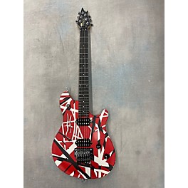 Used EVH Used EVH Wolfgang Special Striped Series Red, Black, And White Solid Body Electric Guitar