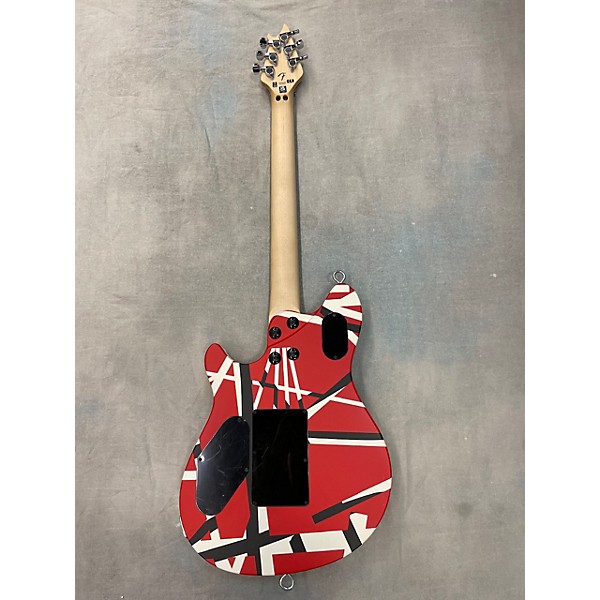 Used EVH Used EVH Wolfgang Special Striped Series Red, Black, And White Solid Body Electric Guitar