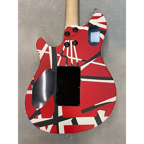 Used EVH Used EVH Wolfgang Special Striped Series Red, Black, And White Solid Body Electric Guitar