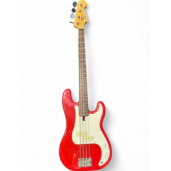 Used Squier Used Squier Precision Bass Red Electric Bass Guitar