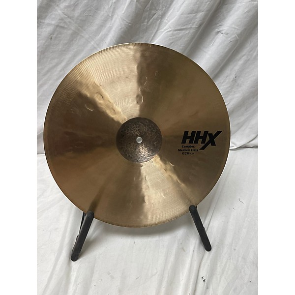 Used SABIAN 15in HHX COMPLEX MEDIUM HI-HAT PAIR Cymbal