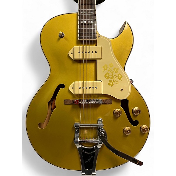 Used Epiphone ES295 Premium Metallic Gold Hollow Body Electric Guitar