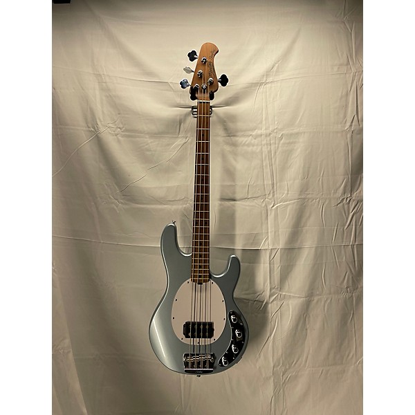 Used Sterling by Music Man Used Sterling By Music Man Ray34 Ice Blue Metallic Electric Bass Guitar