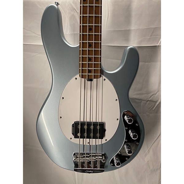 Used Sterling by Music Man Used Sterling By Music Man Ray34 Ice Blue Metallic Electric Bass Guitar