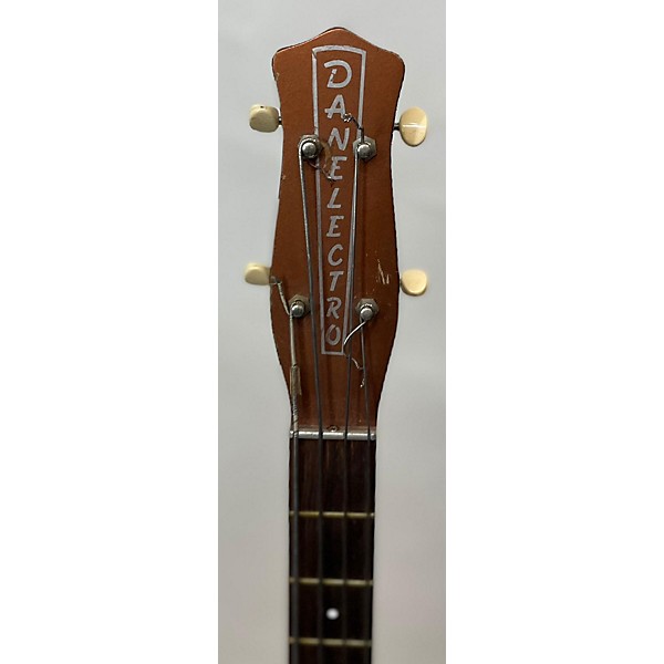 Vintage Danelectro Vintage 1960s Danelectro 3412 Short Horn Bass Copper Electric Bass Guitar