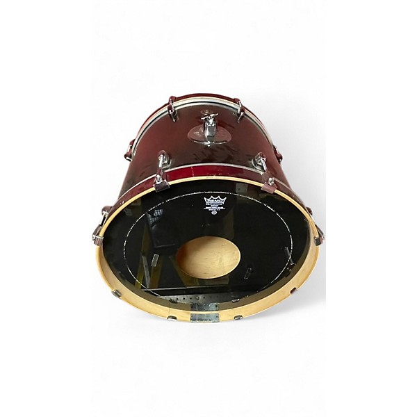 Used Gretsch Drums 7 Piece Catalina Maple Crimson Red Trans Drum Kit