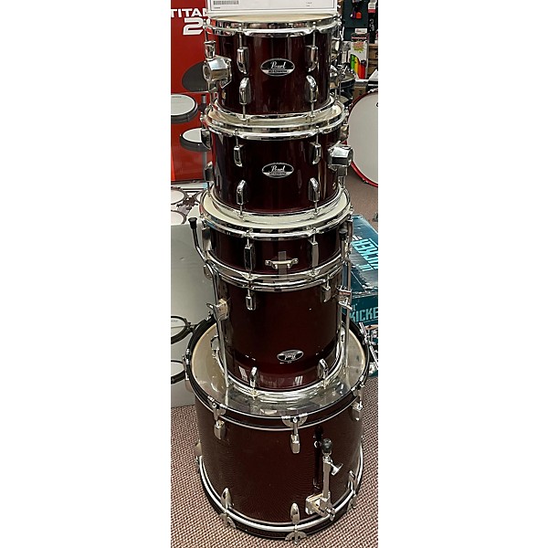 Used Pearl Used Pearl 5 piece ROADSHOW Wine Red Drum Kit