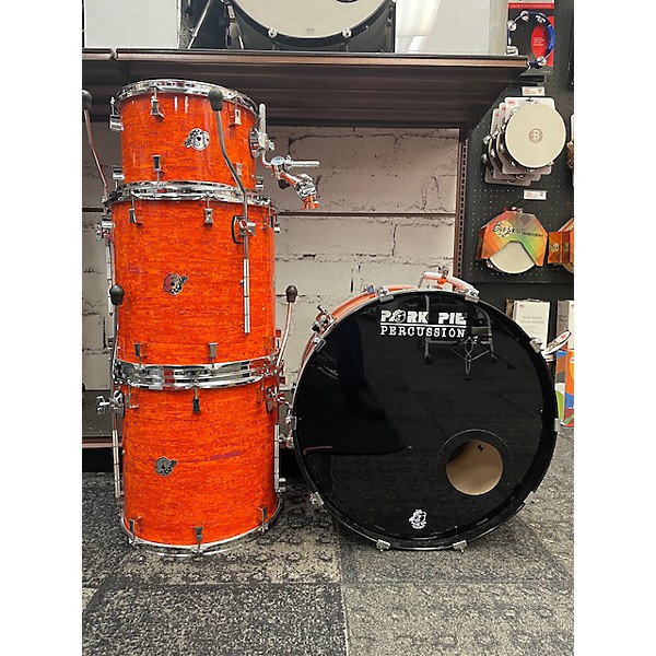 Used Pork Pie USA Used 2014 Pork Pie USA 4 piece Custom Mod Orange Drum Kit