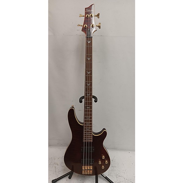 Used Schecter Guitar Research Used Schecter Guitar Research C4 4 String DARK AMBER Electric Bass Guitar