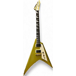 Used ESP LTD KHV Kirk Hammett Signature Metallic Gold Sparkle Solid Body Electric Guitar