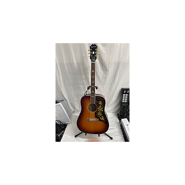 Used Epiphone Used Epiphone Masterbuilt FT110 Sandburst Acoustic Electric Guitar