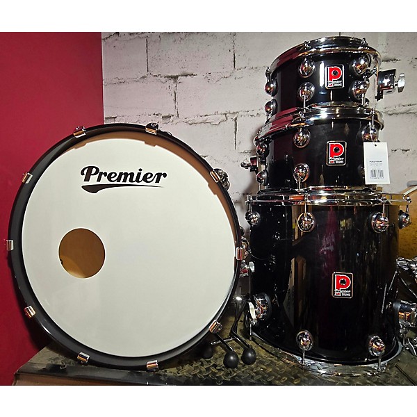 Used Premier Premier Genista Classic 10-12-16-22, Black Shadow Fade Lacquer Drum Kit