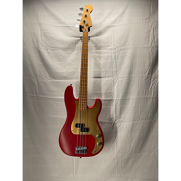 Used Squier Used Squier 40th Anniversary P Bass Red Electric Bass Guitar