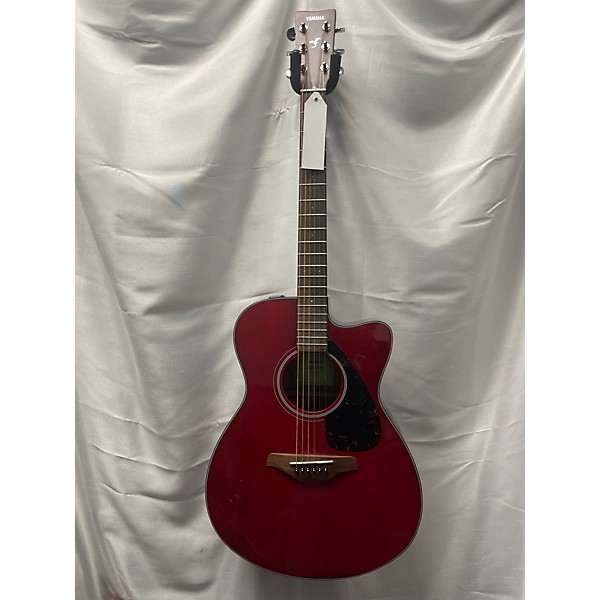 Used Yamaha Used Yamaha FSX800C Candy Apple Red Acoustic Electric Guitar