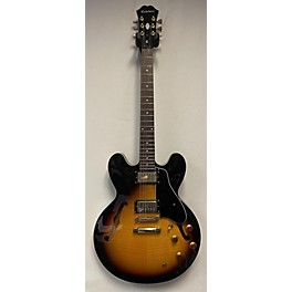 Used Epiphone Used 2012 Epiphone Dot Deluxe Flametop Brown Sunburst Hollow Body Electric Guitar