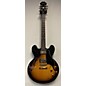 Used Epiphone Used 2012 Epiphone Dot Deluxe Flametop Brown Sunburst Hollow Body Electric Guitar thumbnail