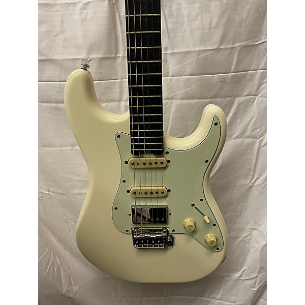 Used Used Schecter Guitar Research Nick Johnson Traditional Olympic White Solid Body Electric Guitar