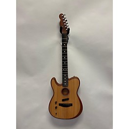 Used Fender American Acoustasonic Telecaster Left Handed Acoustic Electric Guitar