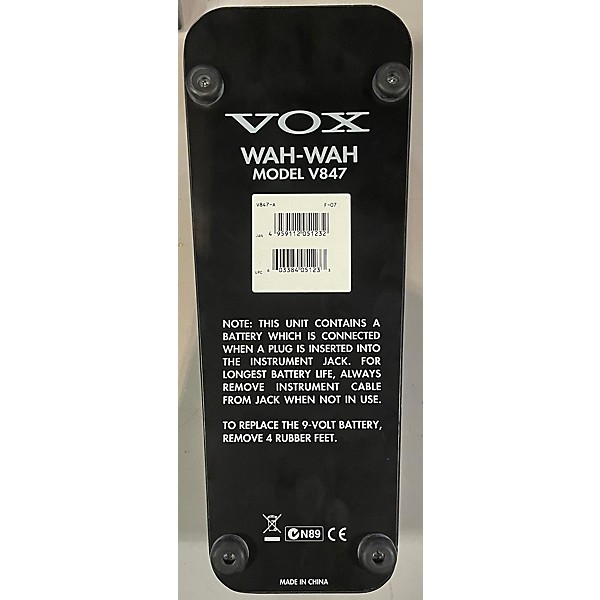 Used VOX Used VOX V847A Reissue Wah Pedal Effect Pedal