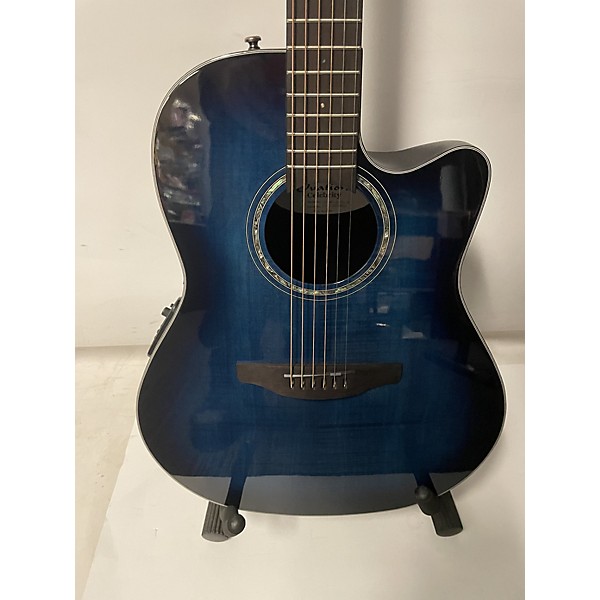 Used Ovation Used Ovation Cs24p BLFL Mid Depth Trans Blue Acoustic Electric Guitar