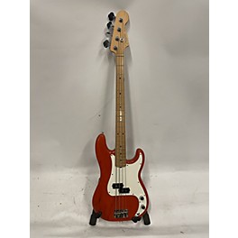 Used Eden Used Fender American Standard Precision Bass Sunset Orange Transparent Electric Bass Guitar