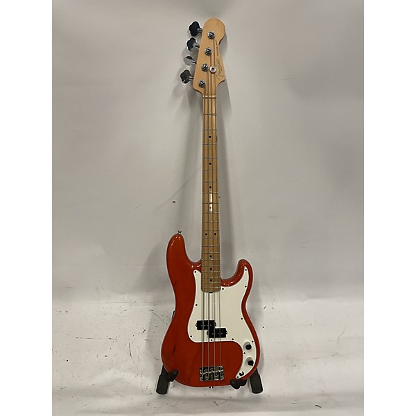 Used Used Fender American Standard Precision Bass Sunset Orange Transparent Electric Bass Guitar