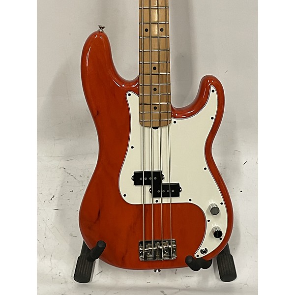 Used Used Fender American Standard Precision Bass Sunset Orange Transparent Electric Bass Guitar