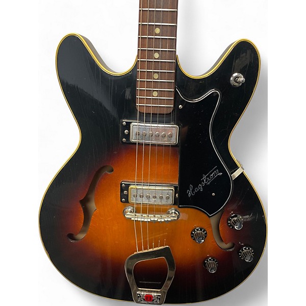 Vintage 1966 Hagstrom Viking V-1 Sunburst Hollow Body Electric Guitar