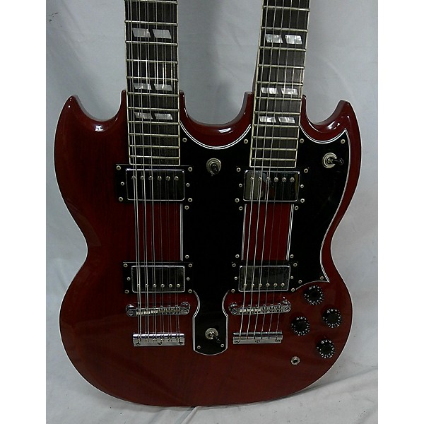 Used Used Epiphone G1275 Double Neck Candy Apple Red Solid Body Electric Guitar