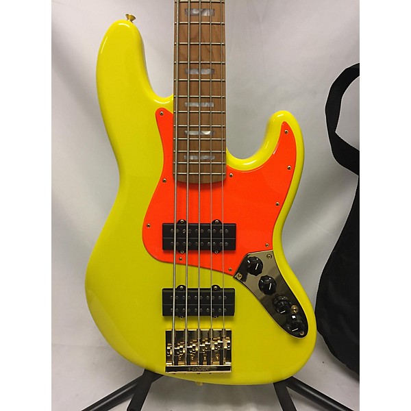 Used Fender Used 2022 Fender MonoNeon Signature Jazz Bass V Neon Yellow Electric Bass Guitar