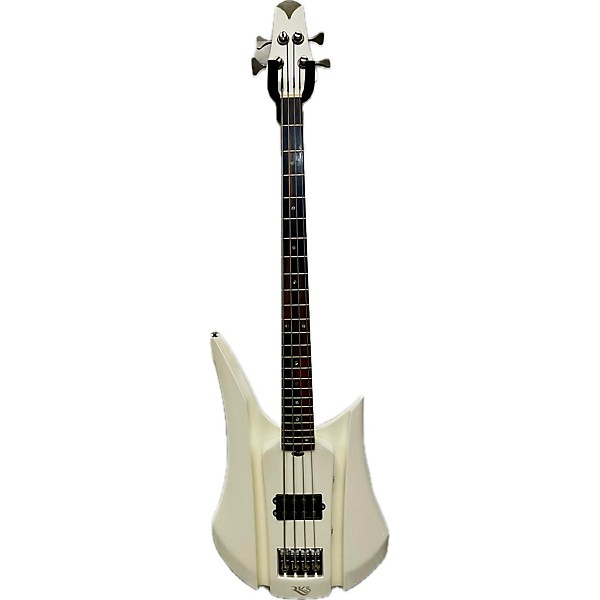 Used RKS Used RKS Asymmetric Bass White Satin Electric Bass Guitar