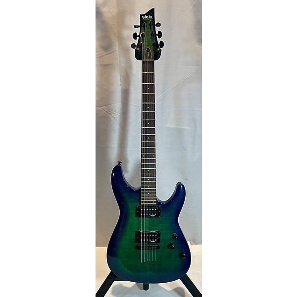 Used Used Schecter Guitar Research C-6 ELITE TRANS GREEN BURST Solid Body Electric Guitar